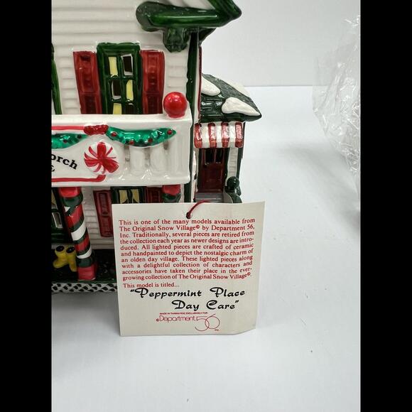 Dept. 56 Snow Village "Peppermint Porch Day Care" - Retired w/Box - Picture 9 of 9